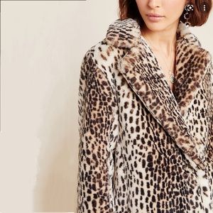 Anthropologie Clemence Faux Fur Coat